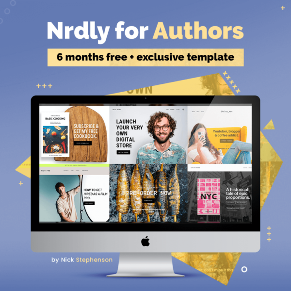 Nrdly for Authors (6 months free + exclusive template)